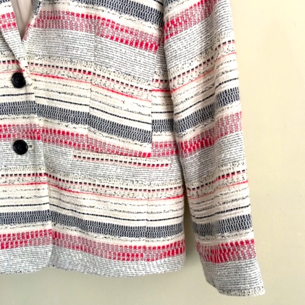 Lucky Brand Tweed Stripe Schoolboy Blazer Jacket - Picture 6 of 13